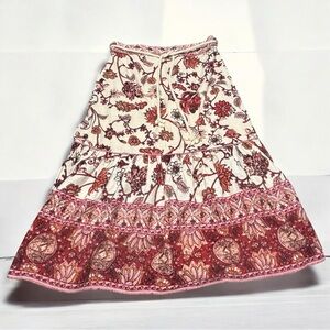 Revolve House Of Harlow 1960 NWT Linen Belted Maxi Boho Hippie Swing Skirt Sz LG